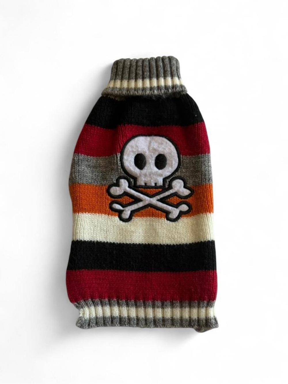 SimplyDog Skull Sweater | XS | Multicolor Striped